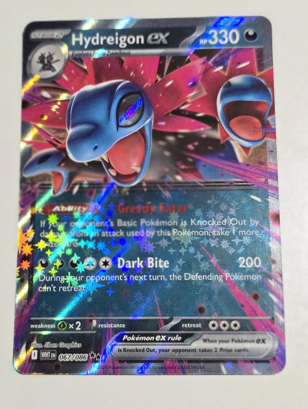 Pokemon Hydreigon ex 067/086 White Flare Double Rare Holo NM